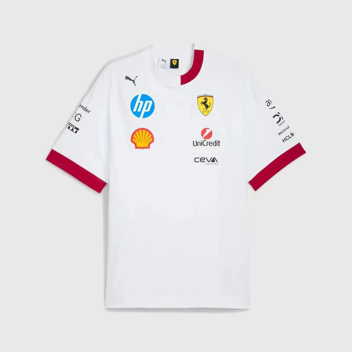 Scuderia Ferrari – 2025 Miami GP Team Oversized T-Shirt (Weiß)