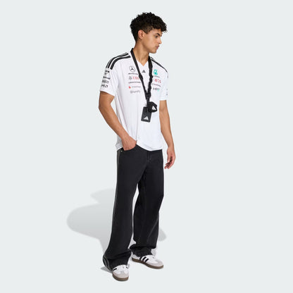 Team Driver T-Shirt Trikot 2026 Mercedes-AMG Petronas Formel 1 Team- Weiß