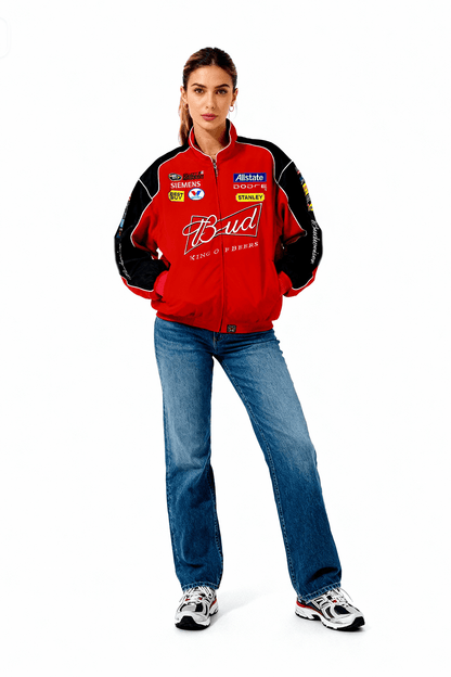 Budweiser Racing Vintage Jacke - Rote Edition