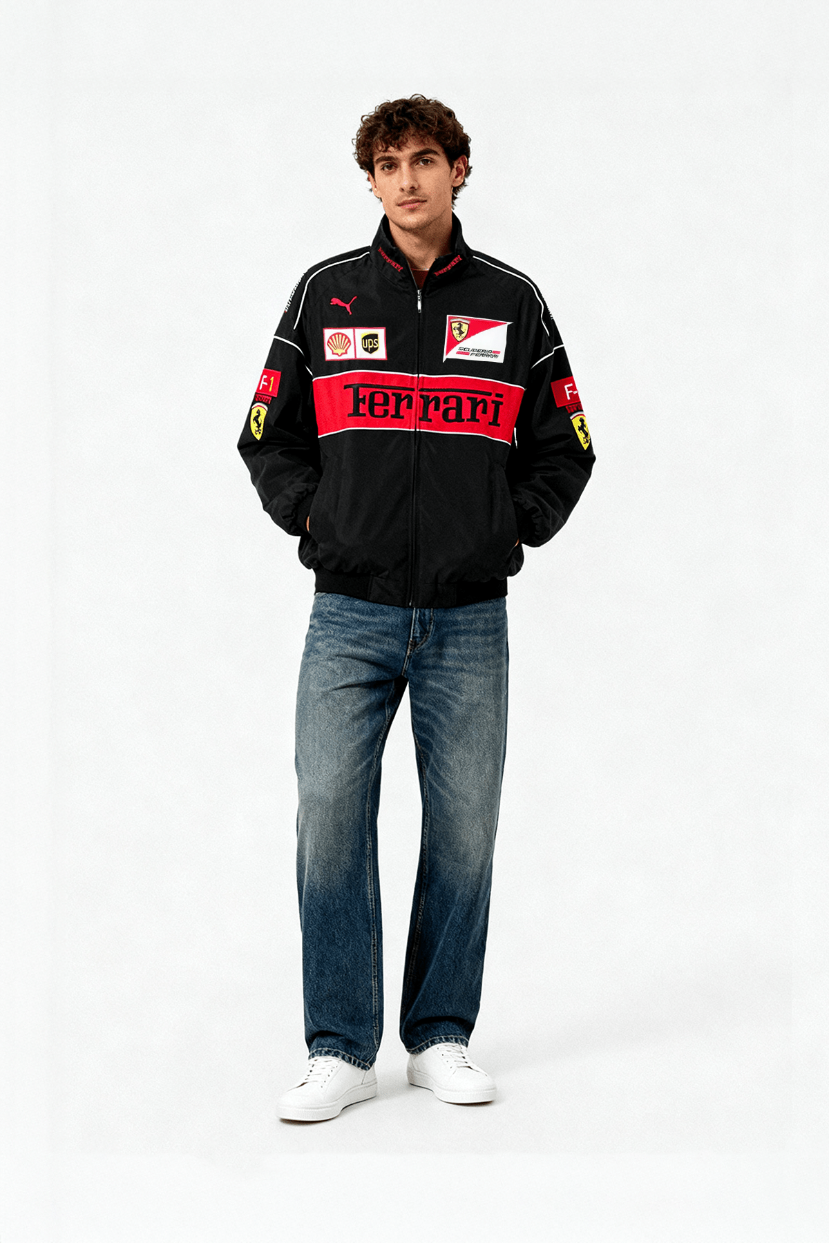 Ferrari F1 Vintage Rennjacke – Black Edition