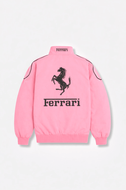 Ferrari F1 Vintage Racing Jacket – Pink Cotton Edition