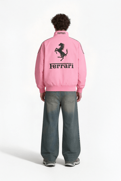 Ferrari F1 Vintage Racing Jacket – Pink Cotton Edition
