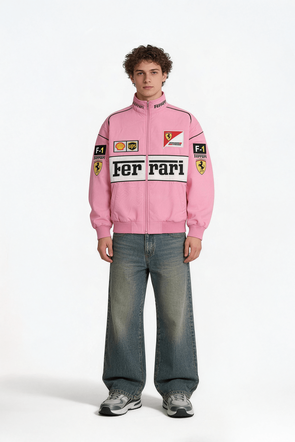 Ferrari F1 Vintage Racing Jacket – Pink Cotton Edition