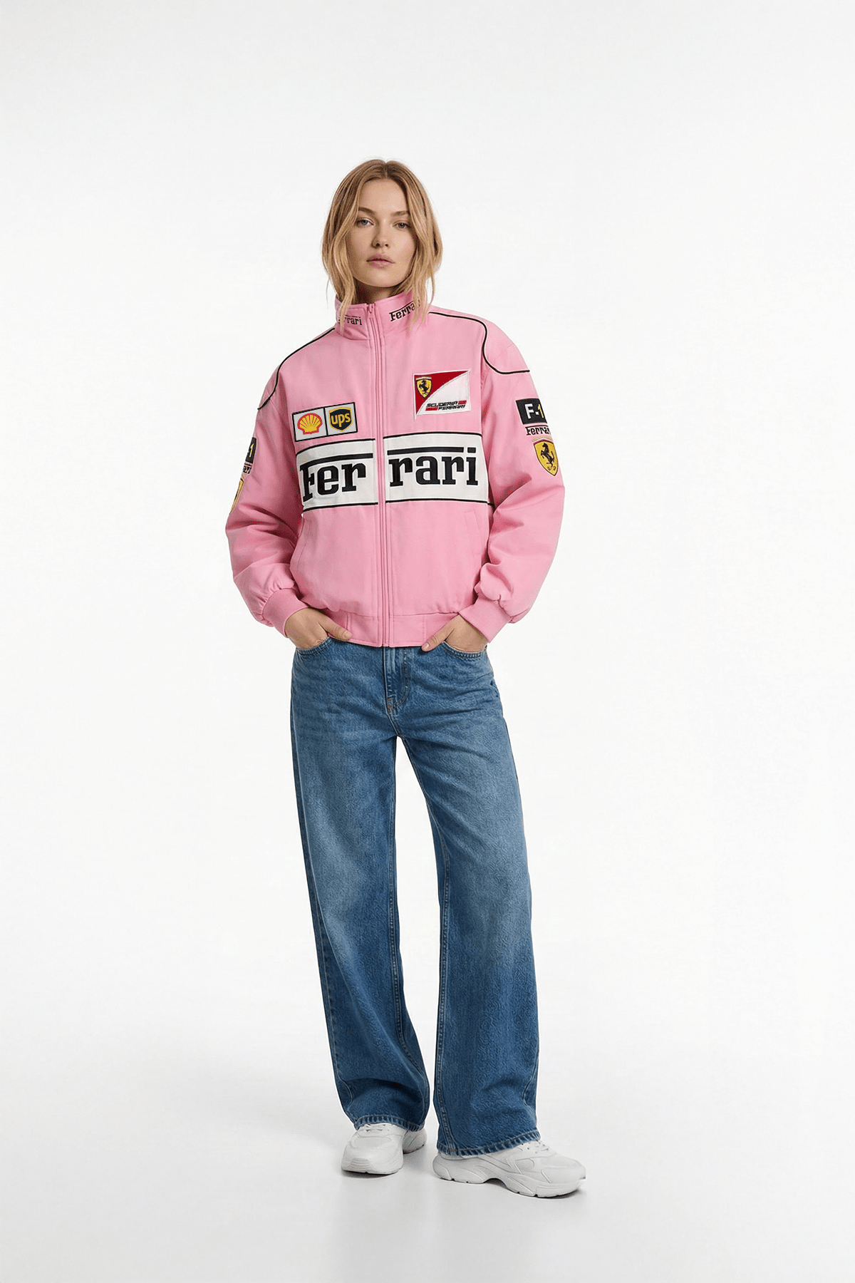 Ferrari F1 Vintage Racing Jacket – Pink Cotton Edition