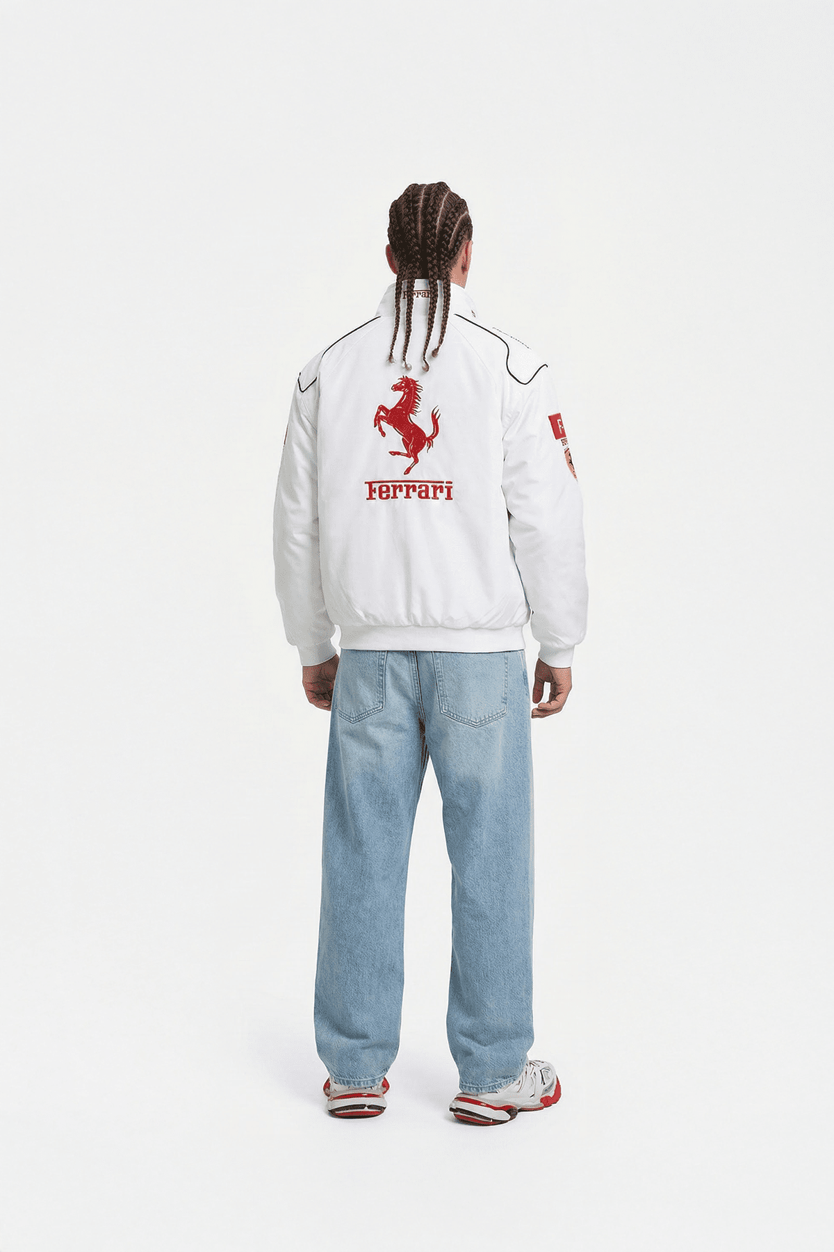 Ferrari F1 Vintage Racing Jacket – Weiße Edition