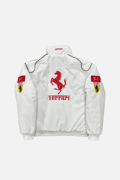 Ferrari F1 Vintage Racing Jacket – Weiße Edition
