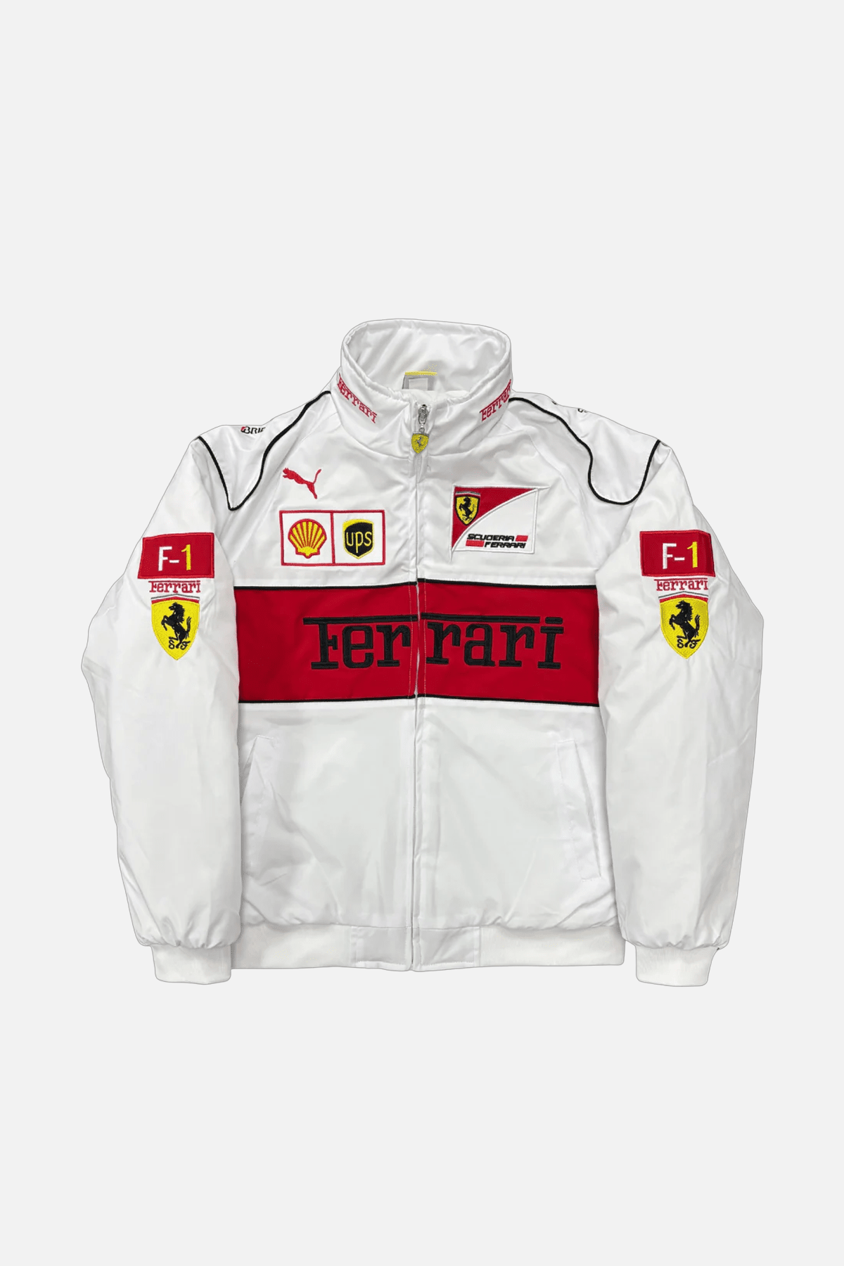 Ferrari F1 Vintage Racing Jacket – Weiße Edition