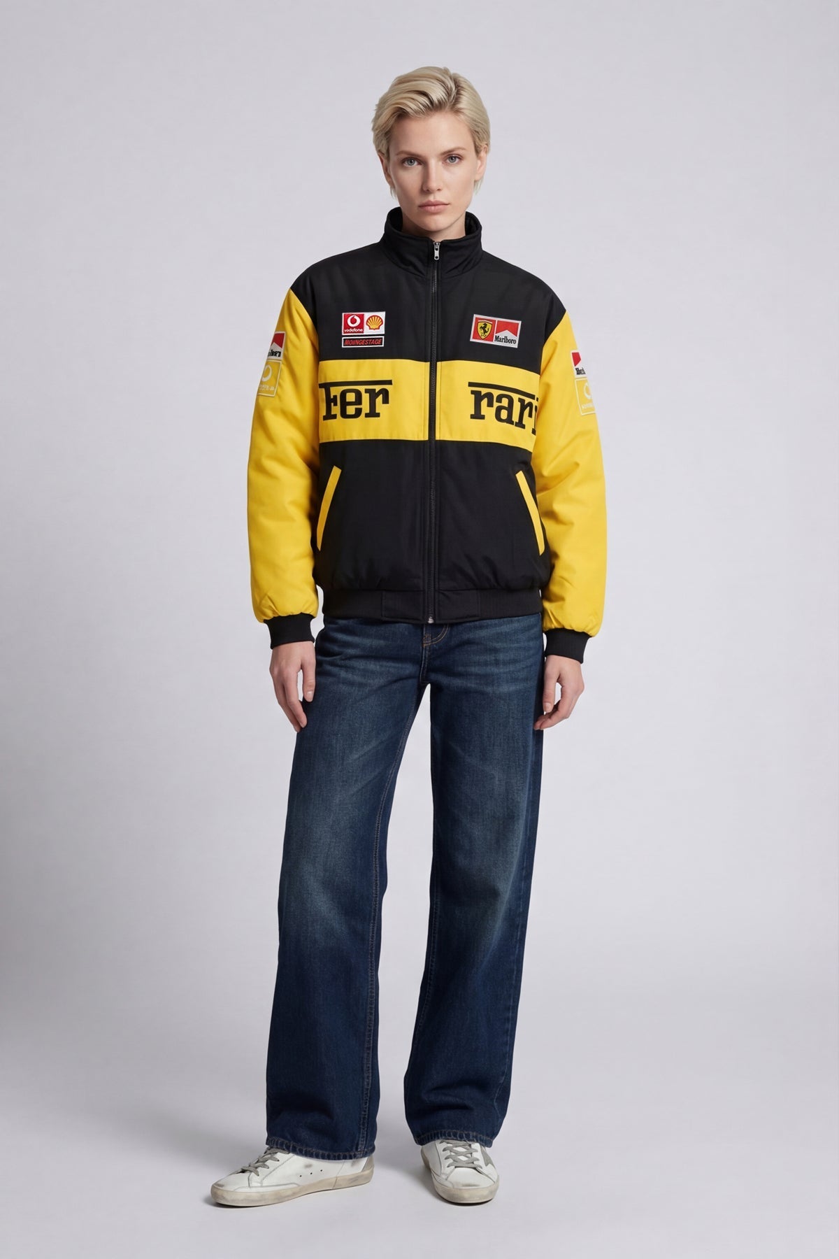 Ferrari F1 Vintage Rennjacke - Yellow Edition