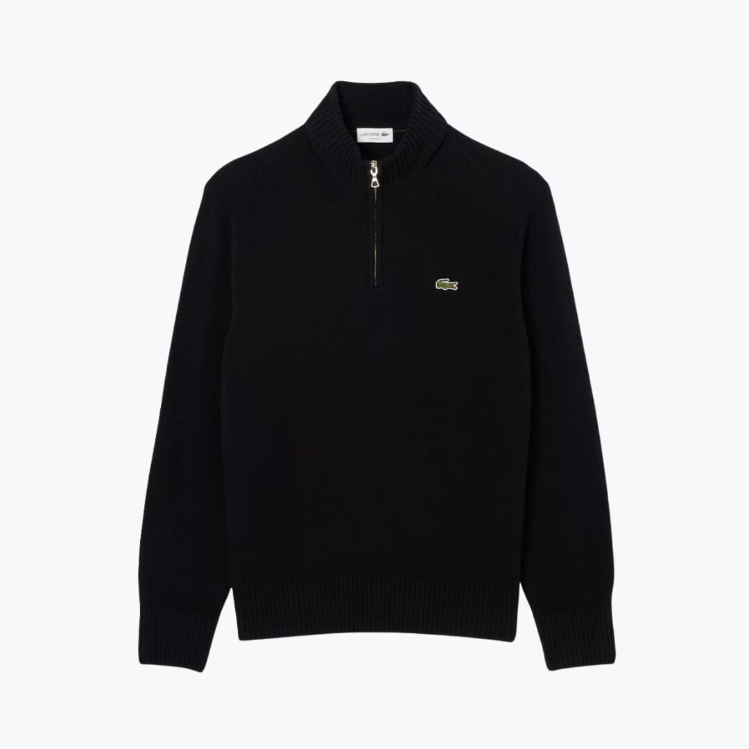 LC Camisola de Lã Cardada com Gola Alta e Fecho de Correr