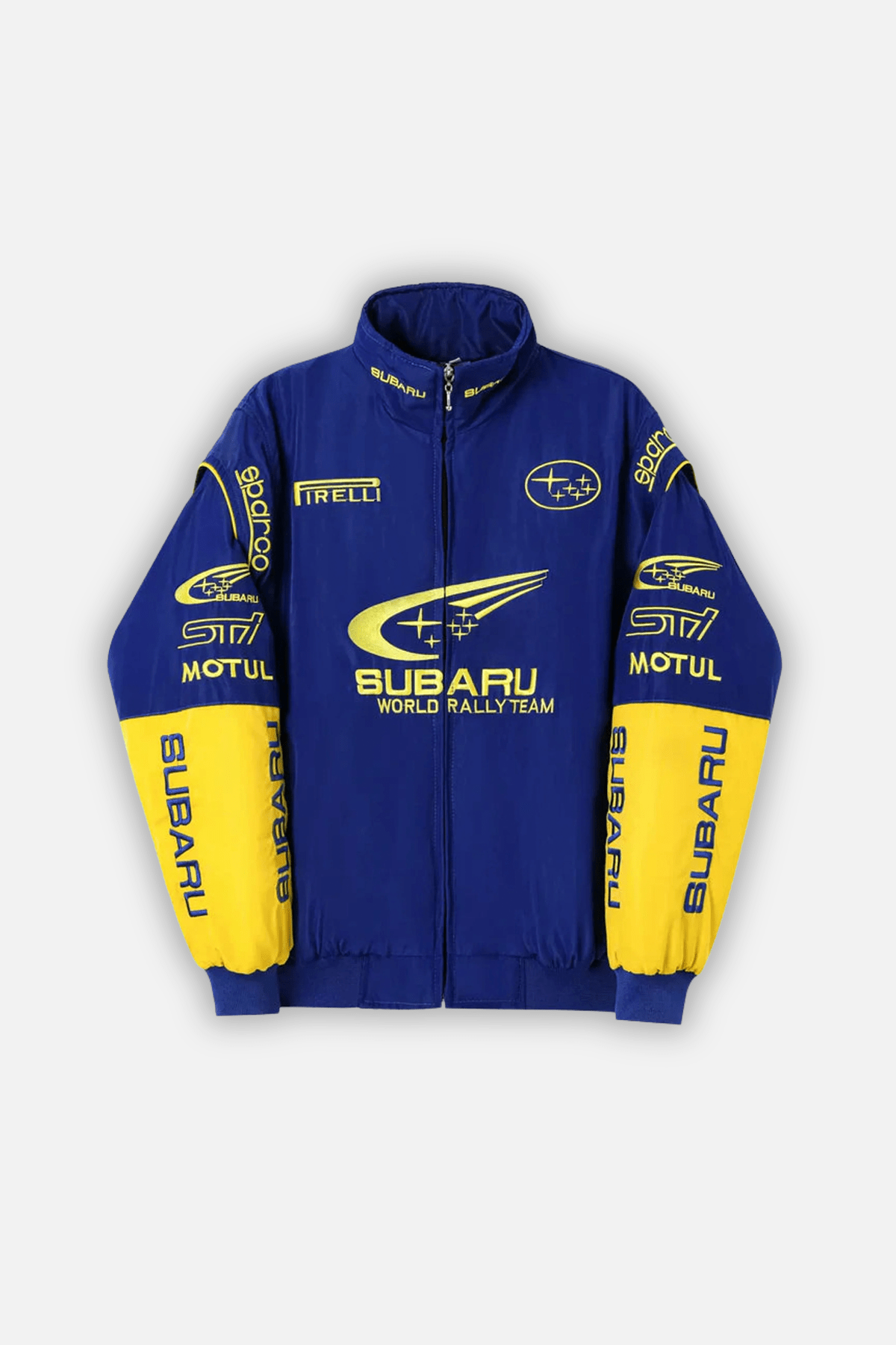 Subaru Rally Vintage Rennjacke – Blaue Edition