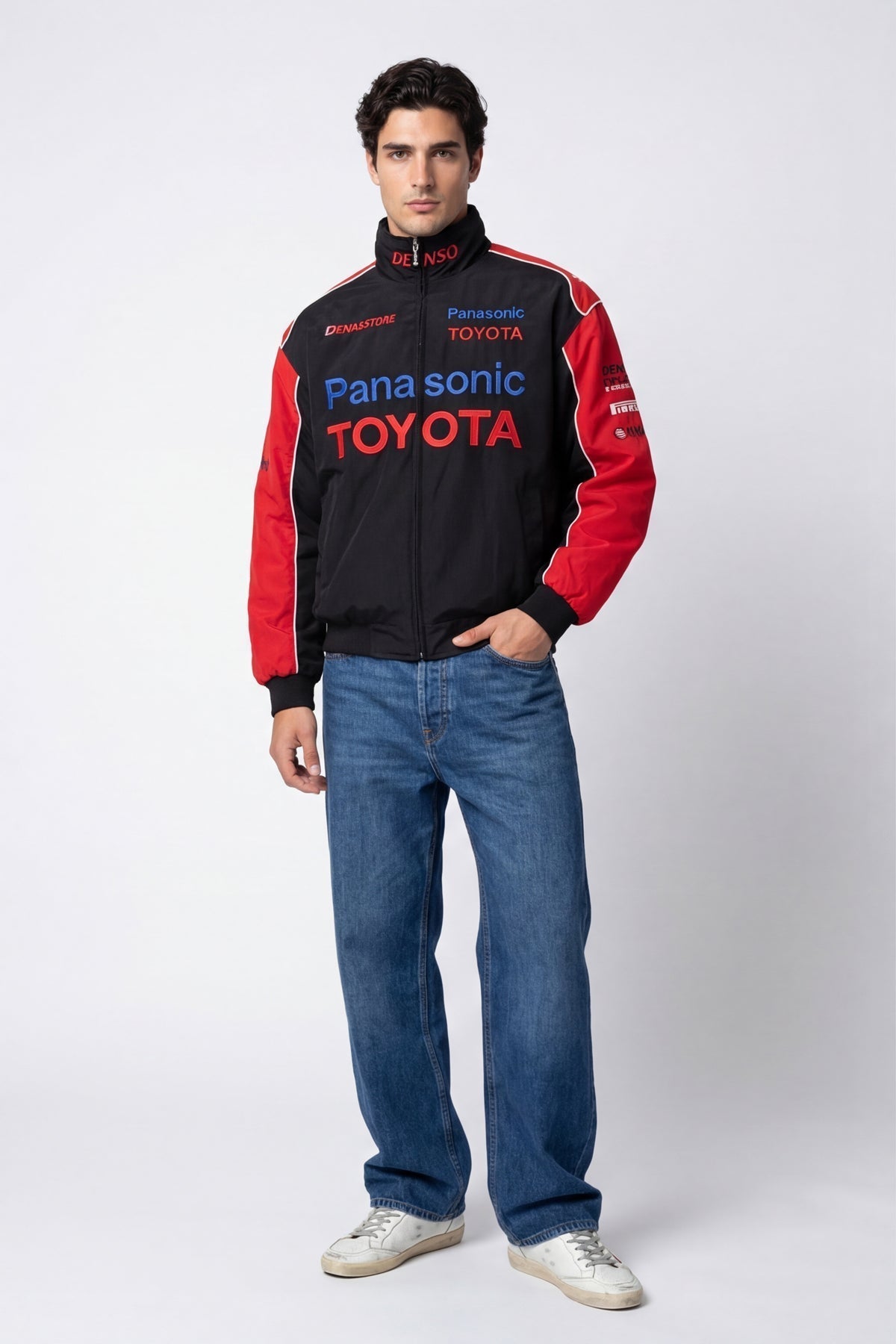 Toyota F1 Vintage Racing Jacket – Rot & Schwarz Edition