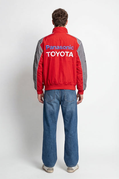 Toyota F1 Vintage Racing Jacket – Red&Grey Edition